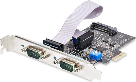 StarTech.com Scheda Seriale PCIe a 2 porte, scheda PCI Express a doppia porta RS232/RS422/RS485 [DB9], staffe a basso profilo i