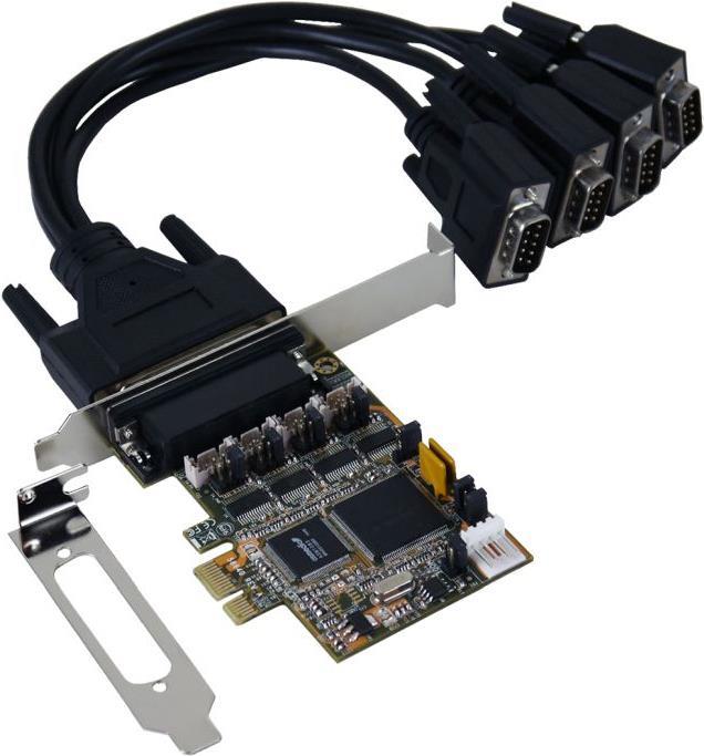 EXSYS EX-44384 scheda di interfaccia e adattatore Interno VGA (IO Exsys PCIe 4x Seriell DB9 [EX-44384] inkl. LP)