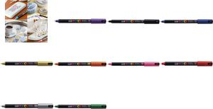 uni-ball Lack-Marker POSCA (PC-1MR), violett Strichstärke: 0,7 mm, wasserfest, geruchfrei, Licht- (PC-1MR VT)