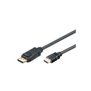 M-Cab 7003466 cavo e adattatore video 2 m DisplayPort HDMI Nero (2M DP HDMI CABLE M-M BLACK - M/M GOLD FULL HD)