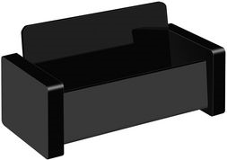 WEDO Visitenkartenhalter black office, schwarz aus Acryl, rechteckig, im Geschenkkarton, - 1 Stück (63 4401)