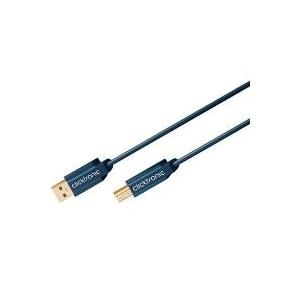 ClickTronic - USB-Kabel - USB Type B (M) bis USB (M) - USB 2.0 - 3 m - Grau
