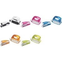 LEITZ Heftgerät- und Locher-Set Mini Nexxt, grün-metallic Inhalt: Heftgerät Mini Nexxt 5528, Heftleistung: 10 Blatt (5561-20-64)