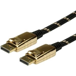 ROLINE Gold - DisplayPort-Kabel - DisplayPort (M) bis DisplayPort (M) - 10 m - Schwarz, Gold (11.04.5649)