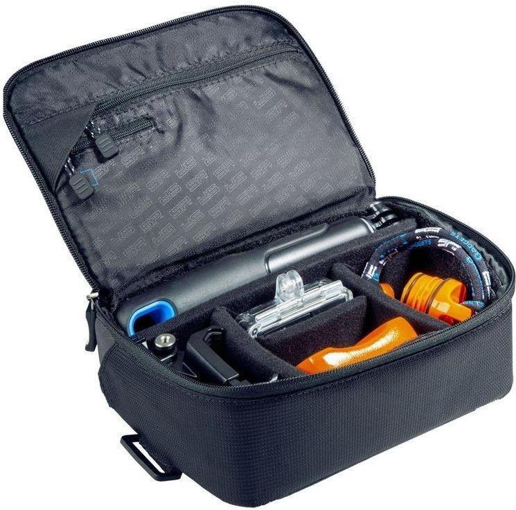 SP United Schutztasche Soft Case schwarz für alle HD Hero Kameras kompatibel - Organisierte Action-Cam Tasche für GO PRO Kameras - SD Karten-Tasche - 4 anpassbare Klettverschluss-Trenner - (52025)