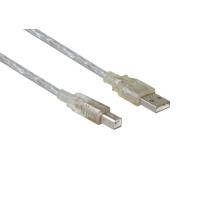 Good Connections Alcasa GOOD CONNECTIONS - USB Anschlusskabel - USB 2.0 Typ A (M) -> USB 2.0 Typ B (M) - 5.0 m - Transparent (2510-GT5)