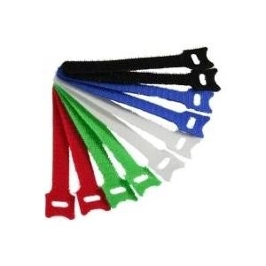 InLine - Kabelbinder - Klett-Verschluss - 5 versch. Farben (Packung mit 10) (59943G)
