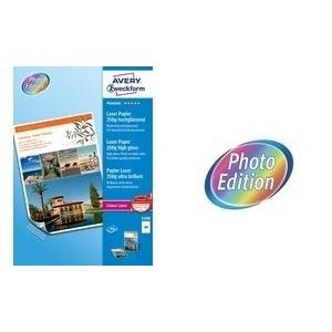 Avery Zweckform Premium Colour Laser Paper 2498 - Zweiseitiges Fotopapier - weiß - A4 (210 x 297 mm) - 250 g/m2 - 100 Blatt (2498)