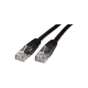 MediaRange - Netzwerkkabel - RJ-45 (M) - RJ-45 (M) - 1,0m - UUTP - (Kategorie 5e) - Schwarz (MRCS119)