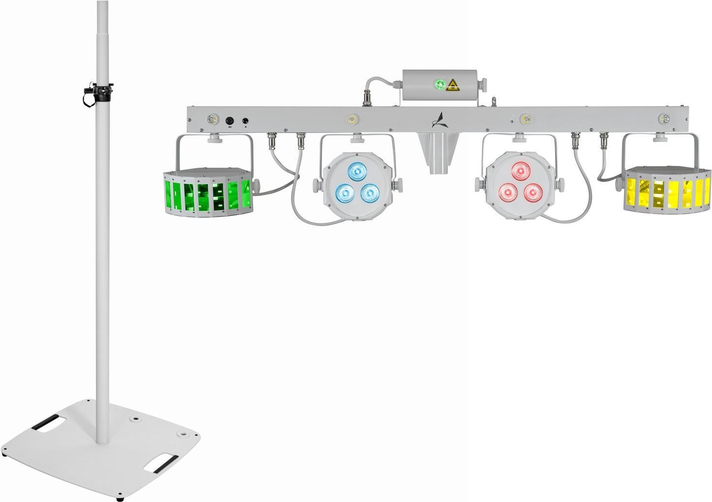 EUROLITE Set LED KLS Laser Bar FX-Lichtset weiß + BPS-3 Boxenhochständer weiß (20000966)