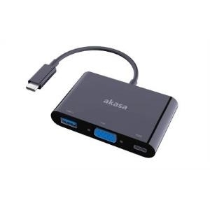 Akasa AK-CBCA02-15BK - Videokonverter - USB-C - VGA - Schwarz (AK-CBCA02-15BK)