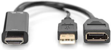 DIGITUS Adattatore da 4K- HDMI a DisplayPort