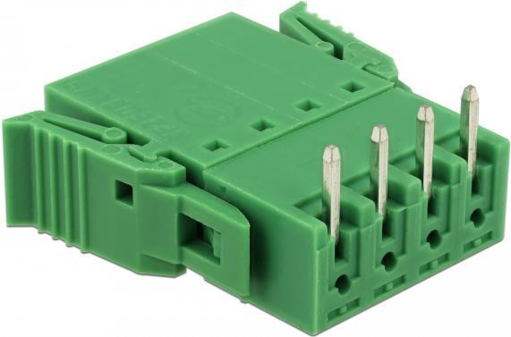 Delock Terminal block set for PCB 4 pin 3.81 mm pitch horizontal