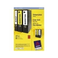 Avery L4762 - Aktenetiketten (File Folder Labels) - Rot - 38 x 192 mm - 140 Stck. (20 Bogen x 7) (L4762-20)