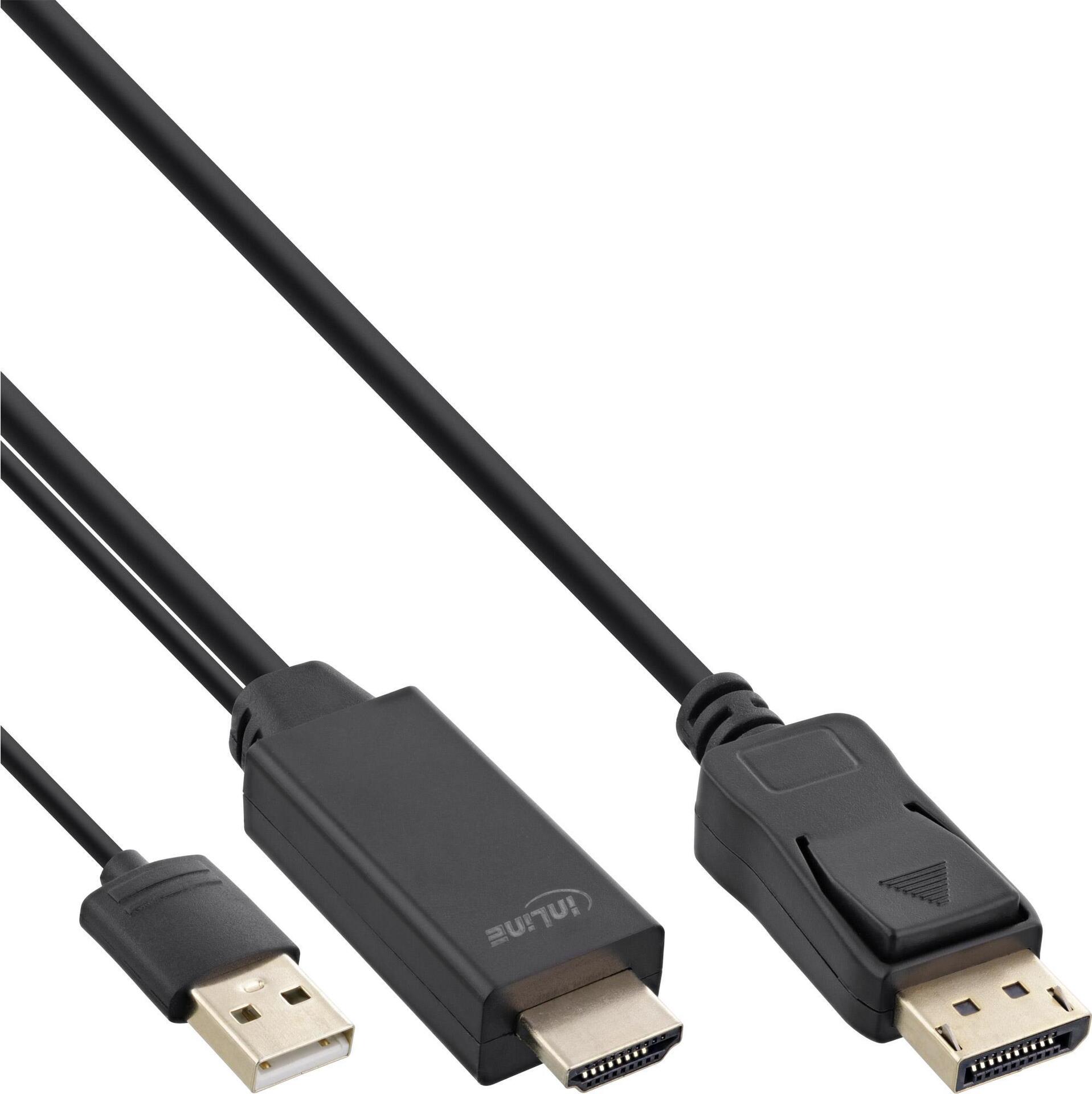 Cavo convertitore da HDMI a DisplayPort - 4K - nero-oro - 1,5 m