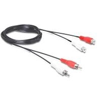Wentronic goobay AVK 125-0250 - Video-/Audioverlängerungskabel - Composite Video / Audio - RCA x 2 (W) bis RCA x 2 (M) - 2,5 m (50026)
