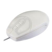 Hygiene 5 Buttons Mini Scroll Mouse Fully Sealed Watertight - Corded - White