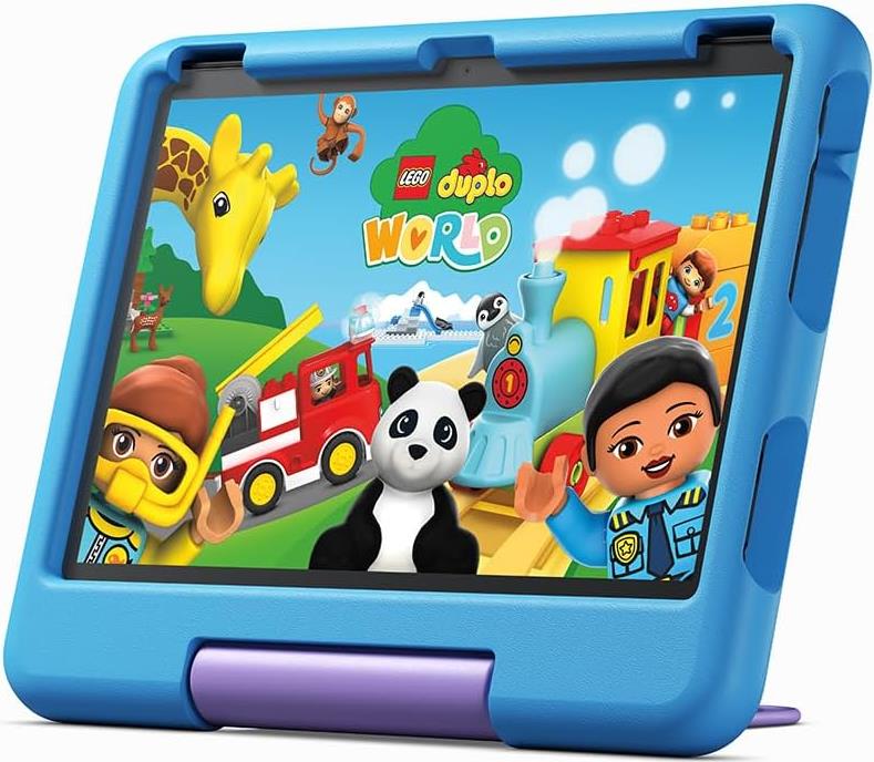 Tablet per bambini Amazon Fire HD 10, 32 GB, blu, per bambini dall'età prescolare