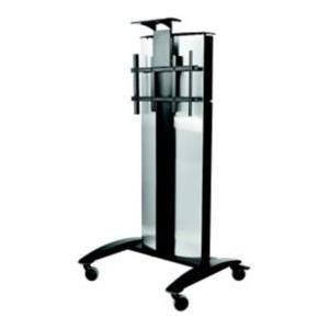 Peerless-AV SR575E - Wagen für LCD display / video conferencing system - gebürsteter rostfreier Edelstahl, black texture powder coat - Bildschirmgröße: 81,28 - 190,5 cm (32 - 190,50cm (75)) (SR575E)