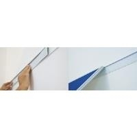 FRANKEN Wandschienen-Set PRO, 3.000 x 60 mm, silber Stärke: 15 mm, beschriftbar, aus Metall (WS8300)