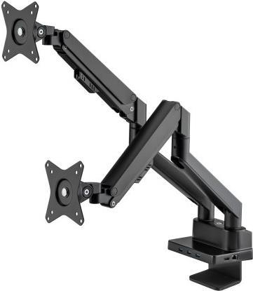 Manhattan 461887 supporto da tavolo per Tv a schermo piatto 81,3 cm [32] Nero Scrivania (TV/MONITOR DESK MOUNT DUAL DOCK - -GAS