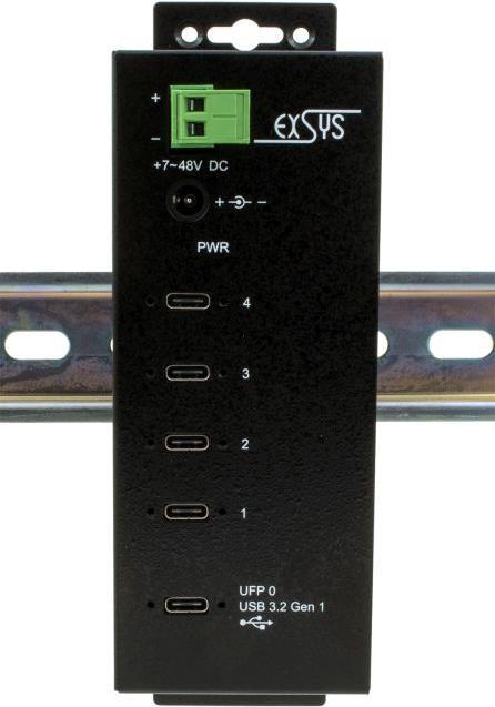 HUB USB 3.2 Gen 1 4x C-Port 15KV ESD Gen1, protezione da sovratensione