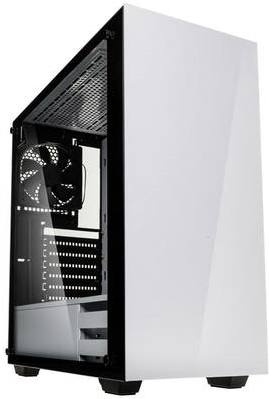 Kolink STRONGHOLD Midi Tower Bianco (Kolink Stronghold Midi Tower Gaming Case - White Tempered Glass Side Window)