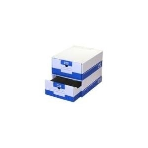 FAST Archiv-Schubladen Tirofast, Farbe: weiß - blau aus stabiler Wellpappe, stapelbarer Korpus mit integrieter (4950PX10)