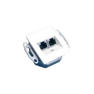 SETEC SePatch Class E EK-D - Modulare Eingabe - RJ-45 X 2 - Pure White, RAL 9010