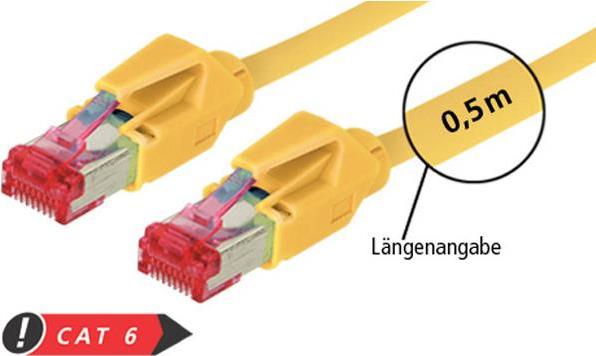 exertis Connect - Patch-Kabel - RJ-45 (M) bis RJ-45 (M) - 1.5 m - SFTP - CAT 6 - halogenfrei - Gelb