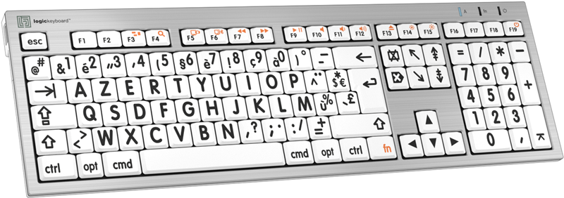 âLogicKeyboard XL-Print nero su bianco ALBA fr. (Mac)