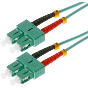 Helos - LWL Patchkabel - SC Duplex-Mode - SC Duplex-Mode - 10 m - 50/125 Mikrometer - OM3