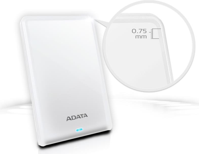 ADATA HV620S disco rigido esterno 1 TB USB tipo-C 3.2 Gen 1 [3.1 Gen 1] Bianco (Adata HV620S 1TB USB 3.1 2.5 Inch Portable Exte