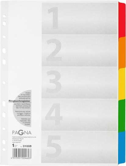 Pagna 31000-08 Trennblatt Weiß Pappe - Polypropylen (PP) 40 Stück(e) (31000-08)