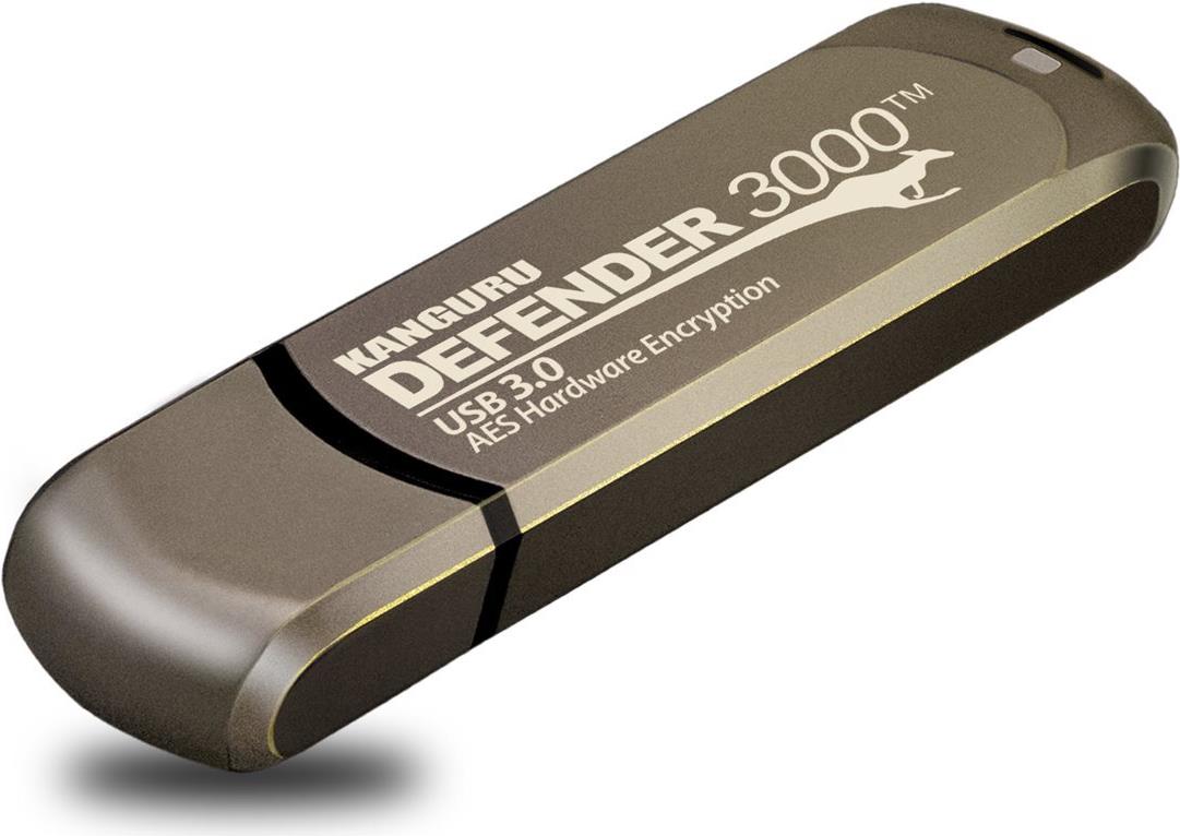 Kanguru Encrypted Defender 3000 - Unità flash USB - crittografata - 512 GB - USB 3.2 Gen 1 - FIPS 140-2 livello 3 - Conforme T