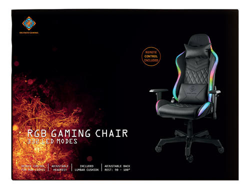 Deltaco Gam-080 GamingStuhl in pelle sintetica con LED RGB nero