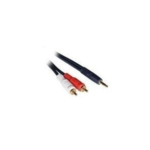 C2G Velocity - Audiokabel - 27 AWG - RCA (M) - bis - Mini-Phone Stereo 3,5 mm (M) - 50cm - abgeschirmt (80272)