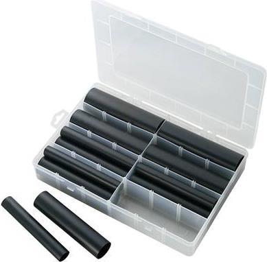 TRU COMPONENTS Schrumpfschlauchsortiment Schwarz Schrumpfrate:6:1 1566431 1 Set (1566431)