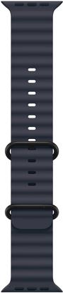 Apple MYPA3ZM/A accessorio indossabile intelligente Band Blu marino Fluoroelastomero Titanio (APPLE WATCH 49 NAVY BLACK TI OB)