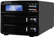 RAIDON GR3630-2S-WBS2 - Festplatten-Array - 2 Schächte (SATA-300) - HDD x 0 - FireWire 800, USB 2.0, SATA 3Gb/s (extern)