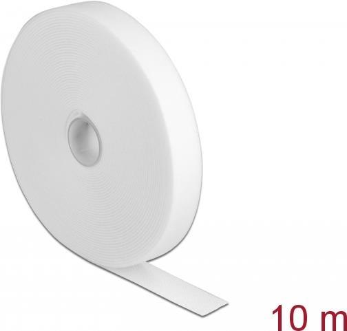 Delock Nastro in velcro su rotolo L 10 m x L 20 mm bianco xy