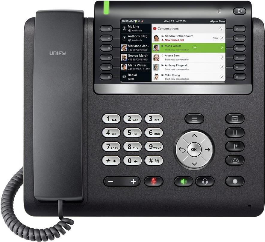 Unify OpenScape CP700X telefono IP Nero TFT (OpenScape Desk Phone CP700X)