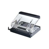 WEDO Locher acryl exklusiv, glasklar-schwarz aus Acryl, Stanzleistung: 10 Blatt, mit Anschlagschiene (60 1001)