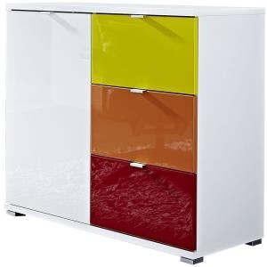 Kommode Colorado weiss/bunt (8801-084)