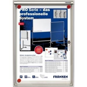 FRANKEN Schaukasten X-tra!Line, 1 x DIN A4, Innenbereich magnethaftende und trocken abwischbare Schreiboberfläche (FSA1)