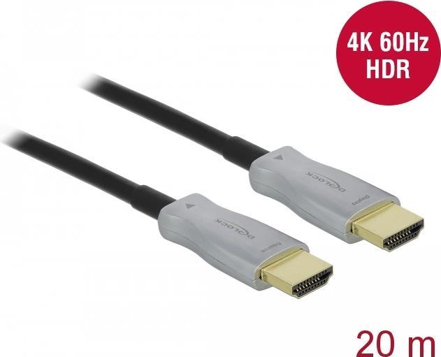 DeLOCK Cavo ottico attivo HDMI 4K 60 Hz 20 m (Delock HDMI-kabel - 20 m)