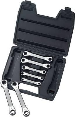 TOOLCRAFT Knarren-Ringschlüssel-Satz 7tlg. 814005 Schlüsselweite 6 x 7 - 17 x 19 mm