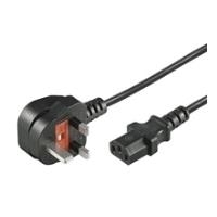 Netzkabel England, 3-Pin-Stecker(Typ G, BS 1363) an Kaltgerätebuchse C13, schwarz, 1,8m Good Connections® (1550-E5)