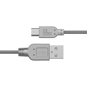 BeHello BEHCBL00019 1m USB A Micro-USB B Silber USB Kabel (BEHCBL00019)