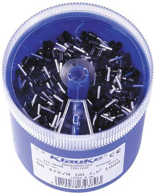Klauke GR4728DO Aderendhülsen-Sortiment 1.50 mm² 1.50 mm² Schwarz 1000 Teile (GR4728DO)